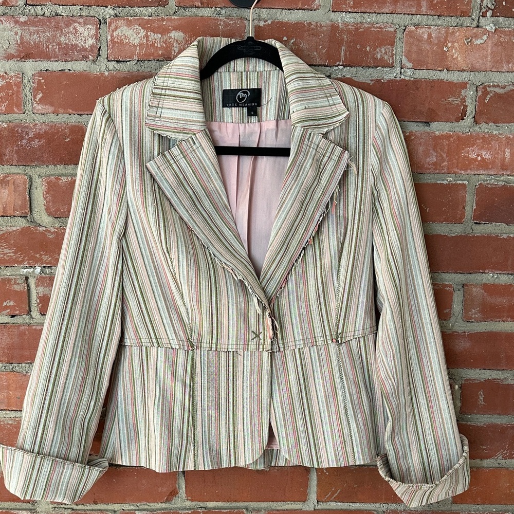 True Meaning Multicolor Striped Blazer